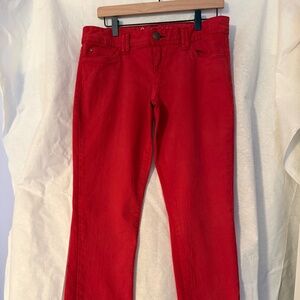 Women's Red Tommy Hilfiger Sprit Crop Jeans Size 6